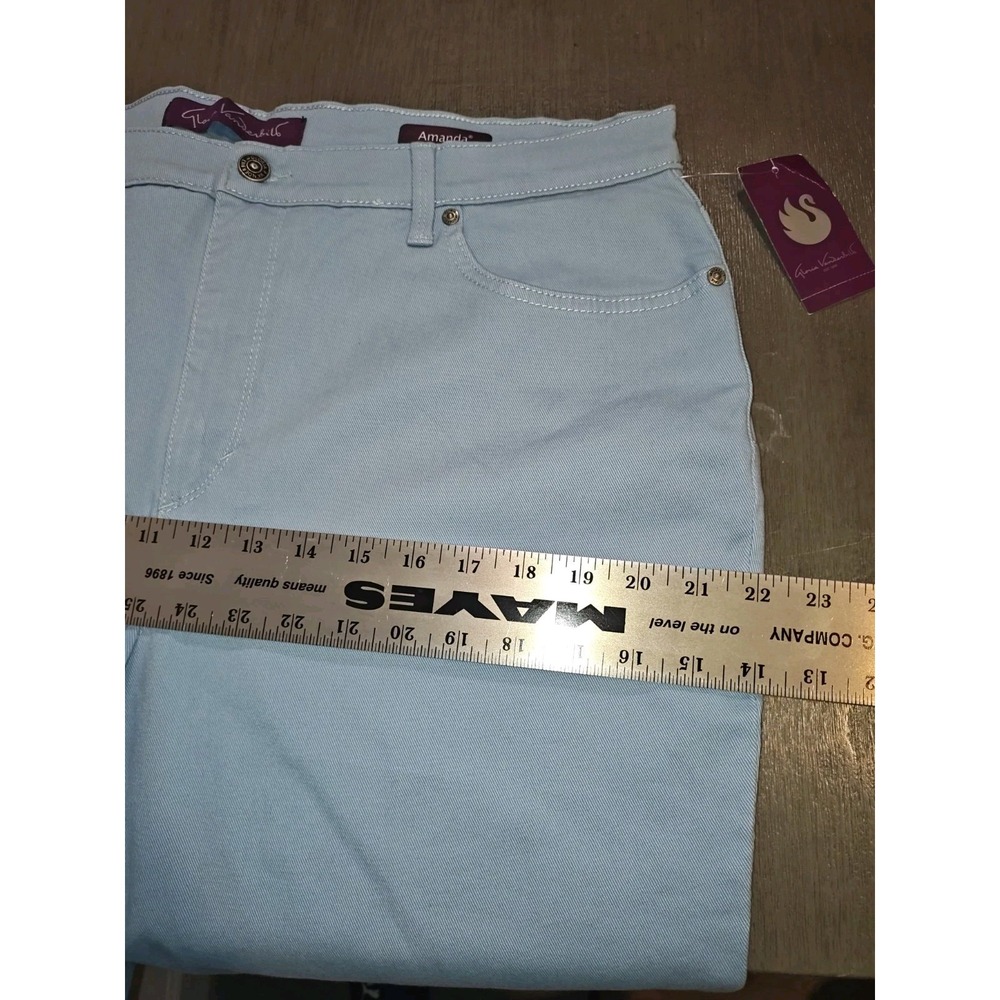 Gloria Vanderbilt Amanda Jeans Womens 18 Short Light Blue Tapered Leg Classic... - Picture 15 of 16